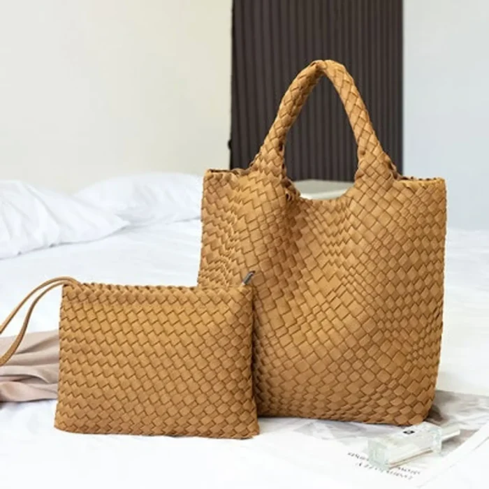 Woven Neoprene Tote & Zip Pouch - Image 2