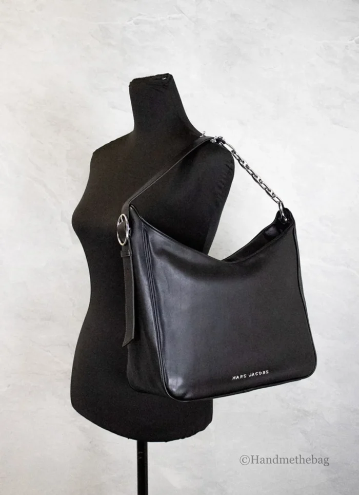 Marc Jacobs Tempo Large Black Leather Hobo Shoulder Bag - Image 5